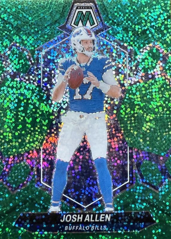 Josh Allen 2024 Mosaic #22 Green Sparkle /8 RAW