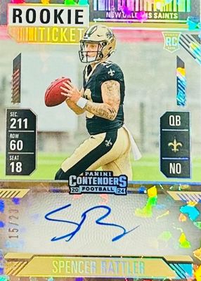 2024 Contenders #116 Rookie Ticket Auto - Cracked Ice Ticket /23