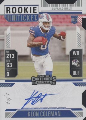 2024 Contenders #117 Rookie Ticket Auto Variation - Ticket Stub (/1)
