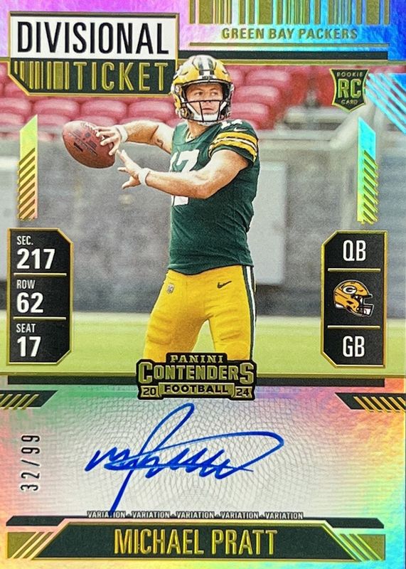 2024 Contenders #128 Rookie Ticket Auto Variation - Divisional Ticket /99