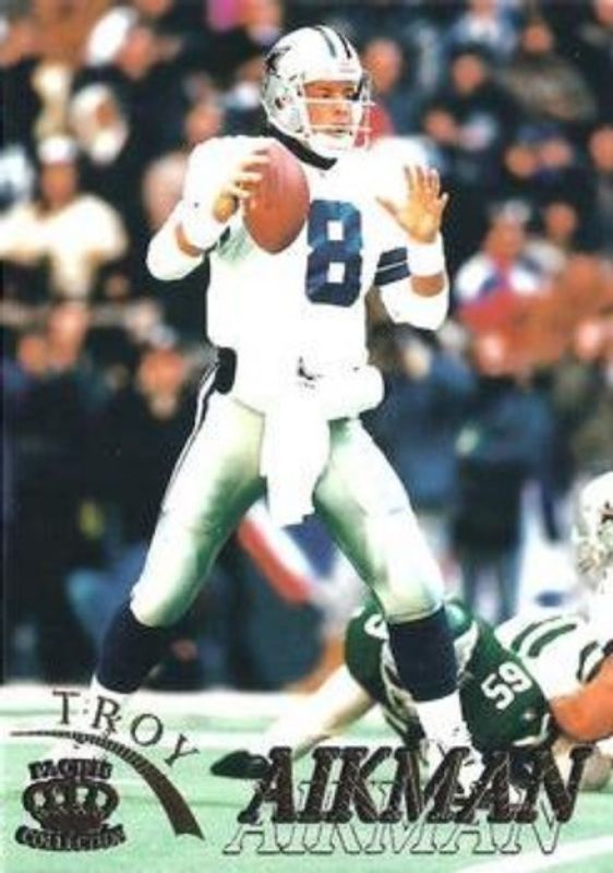 Troy Aikman 1996 Pacific Gridiron #30 Gold RAW
