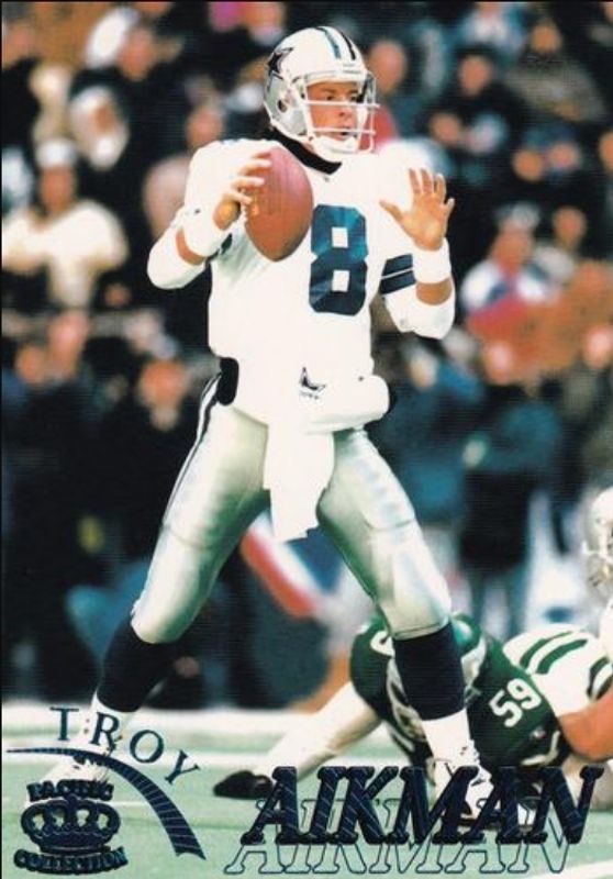 Troy Aikman 1996 Pacific Gridiron #30 Base RAW