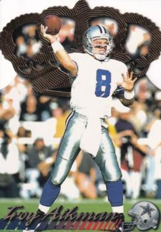 Troy Aikman 1996 Pacific Gridiron #GC-3 Gold Crown Die-Cut RAW