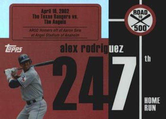 2007 Topps Chrome #ARHR247 Alex Rodriguez: Road to 500