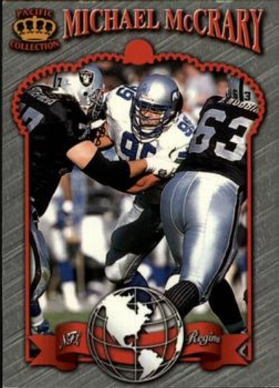 Michael McCrary 1996 Pacific Crown Royale #NR108 NFL Regime RAW