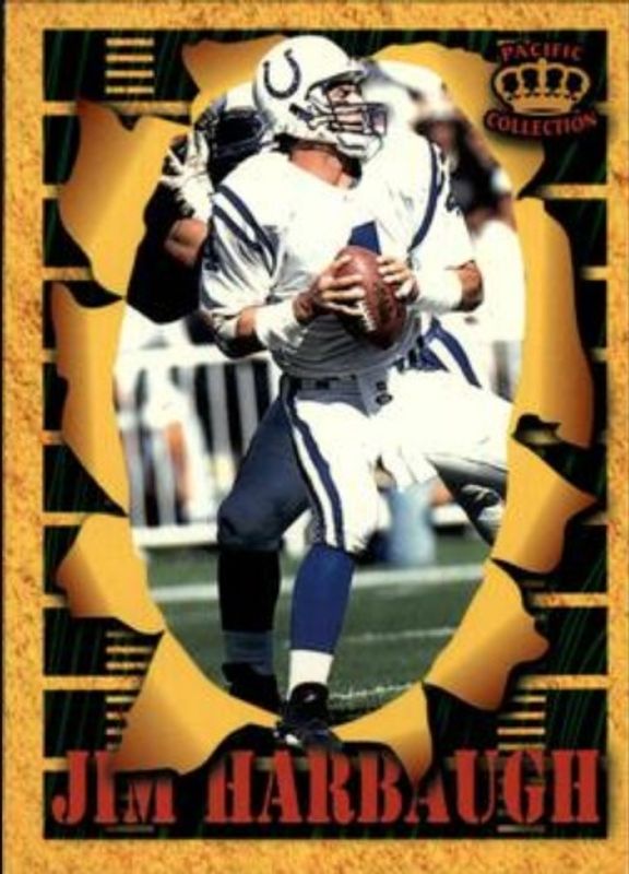 Jim Harbaugh 1996 Pacific Invincible #SM74 Smash Mouth RAW