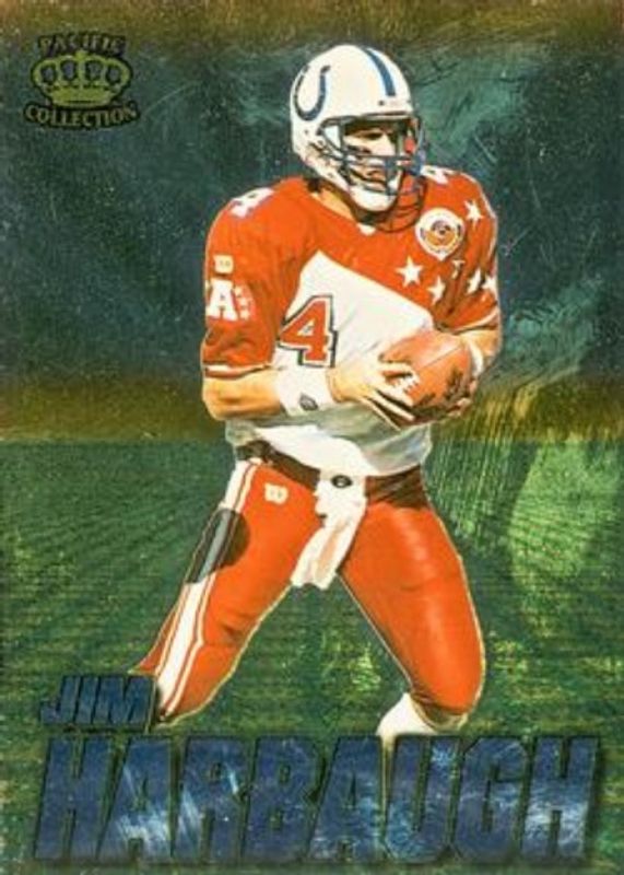 Jim Harbaugh 1996 Pacific Invincible #PB-7 Pro Bowl RAW