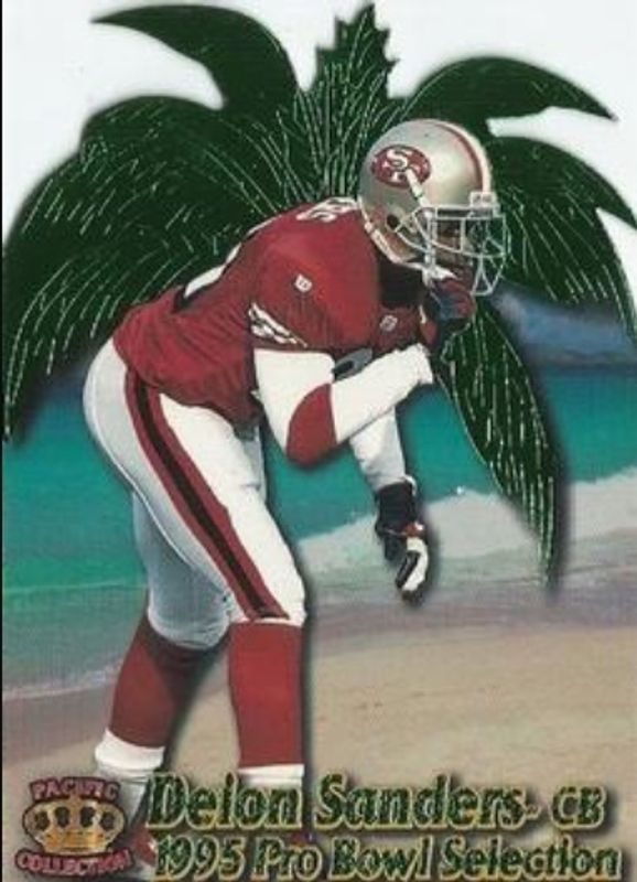 Deion Sanders 1995 Pacific Crown Royale #PB-16 Pro Bowl Die-Cut RAW
