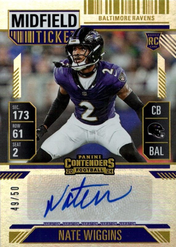 2024 Contenders #150 Rookie Ticket Auto - Midfield Ticket /50