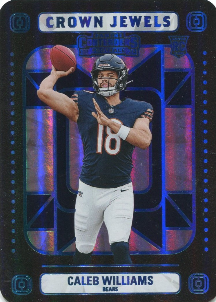 Caleb Williams 2024 Contenders #1 Crown Jewels /(SSP) Price Guide