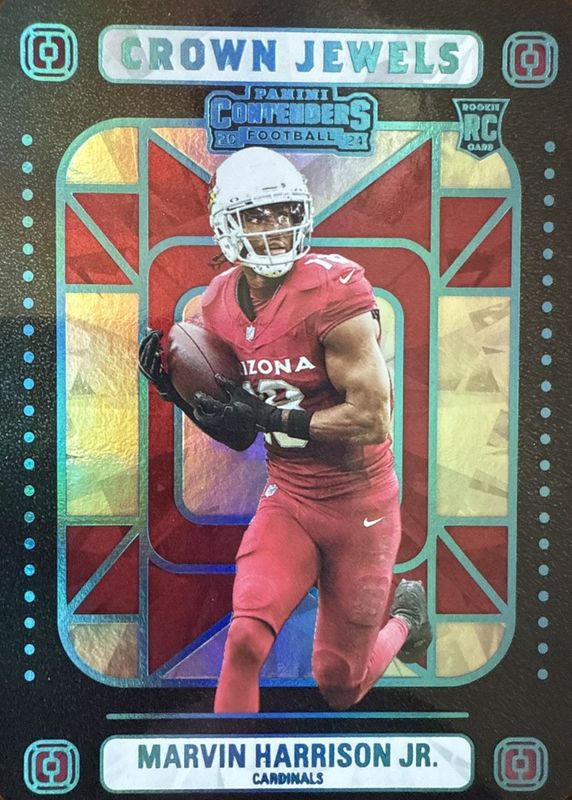 Marvin Harrison Jr. 2024 Contenders #5 Crown Jewels /(SSP) Rookie RAW