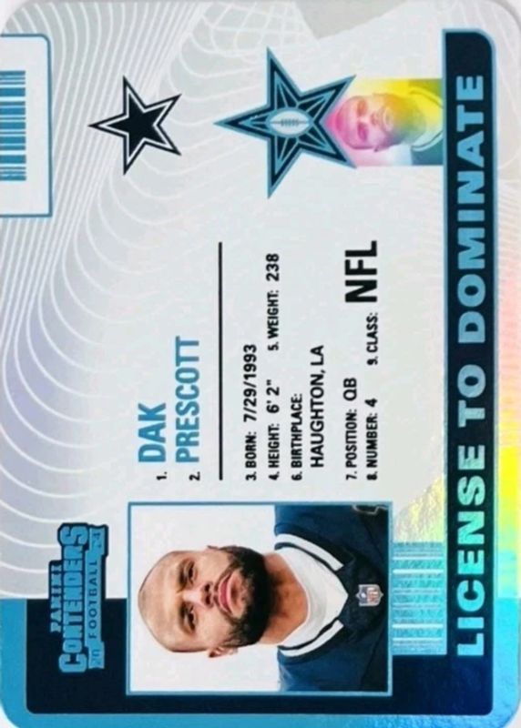 Dak Prescott 2024 Contenders #11 License to Dominate /(SSP) RAW