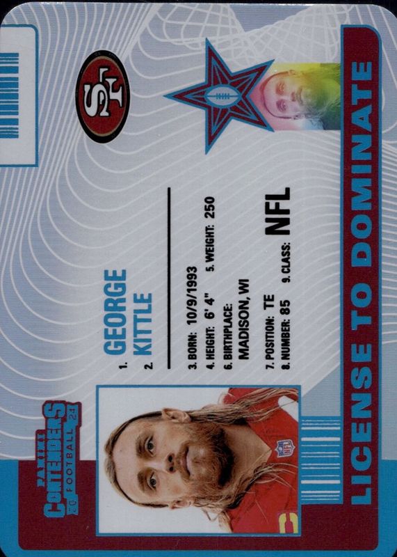 George Kittle 2024 Contenders #16 License to Dominate /(SSP) RAW