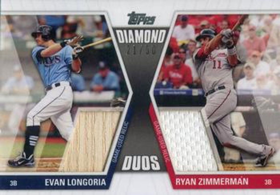 2011 Topps #DDR-6 Diamond Duos Relics (Series 1) /50