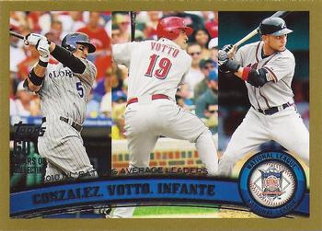 2011 Topps #134 League Leaders - Gold /2011