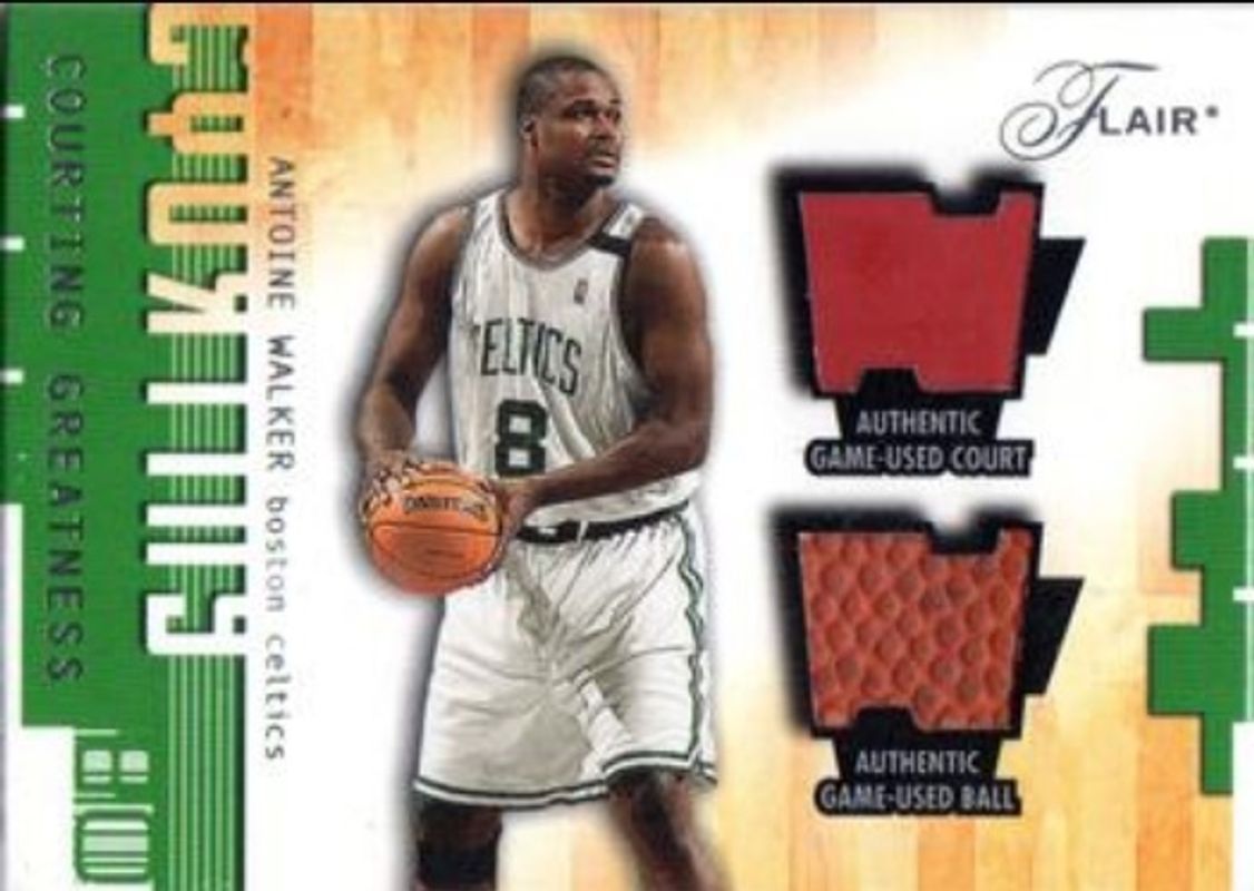 Antoine Walker 2001 Flair Courting Greatness Ball and Court RAW