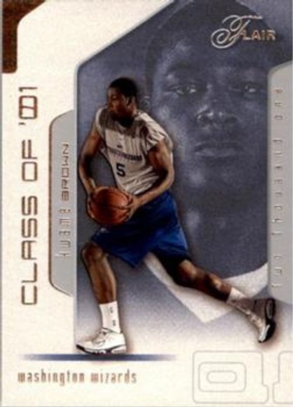 Kwame Brown 2001 Flair #91 Base Rookie RAW