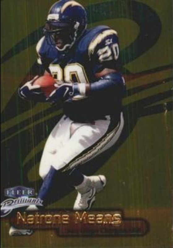 Natrone Means 1998 Fleer Brilliants #97G Gold /99 RAW