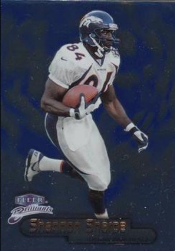 Shannon Sharpe 1998 Fleer Brilliants #37B Blue RAW