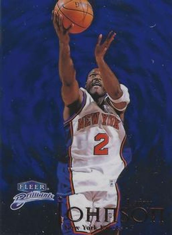 Larry Johnson 1998 Fleer Brilliants #64B Blue RAW