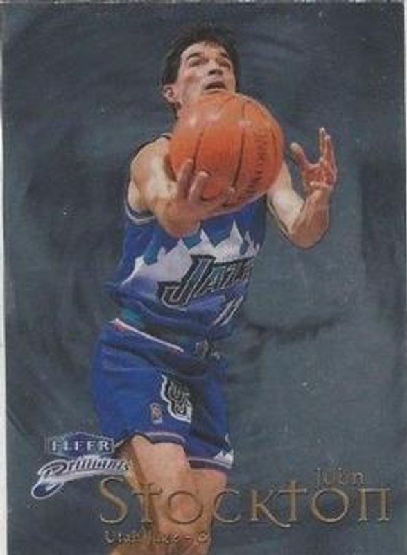 John Stockton 1998 Fleer Brilliants #99 Base RAW