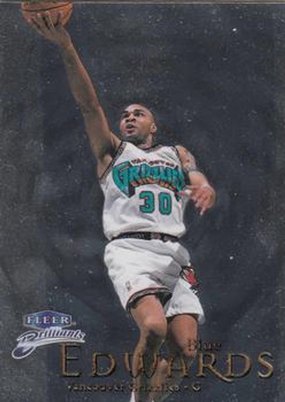 Blue Edwards 1998 Fleer Brilliants #25 Base RAW