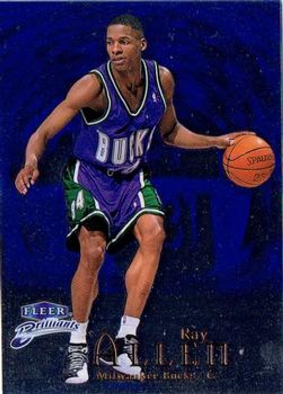 Ray Allen 1998 Fleer Brilliants #6B Blue RAW