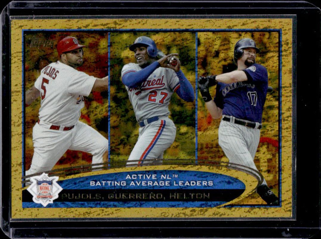 2012 Topps #124 League Leaders - Gold Sparkle