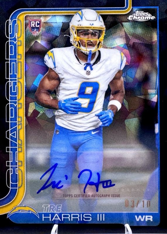 Tre Harris 2025 Topps Chrome Sapphire Edition #RA-TH Rookie Autographs ...