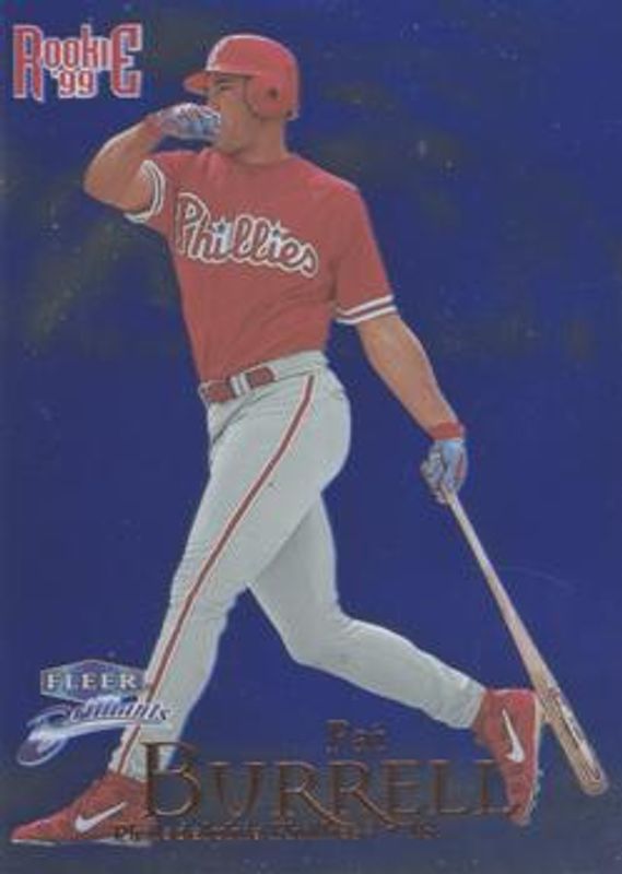 Pat Burrell 1999 Fleer Brilliants #140B Blue Rookie RAW