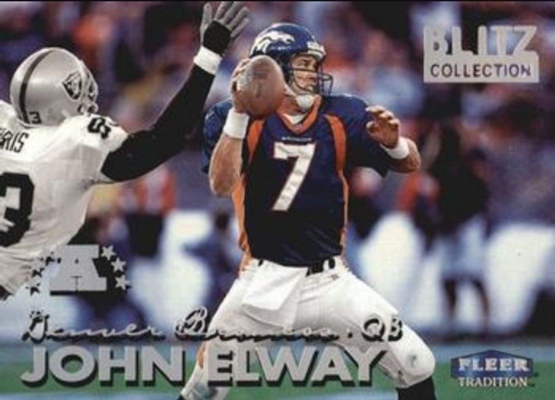 John Elway 1999 Fleer Tradition #8BC Blitz Collection RAW