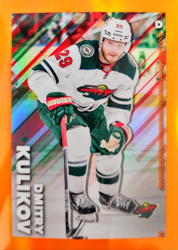 2022 Topps Chrome NHL Sticker Collection #251 Orange Refractor /25