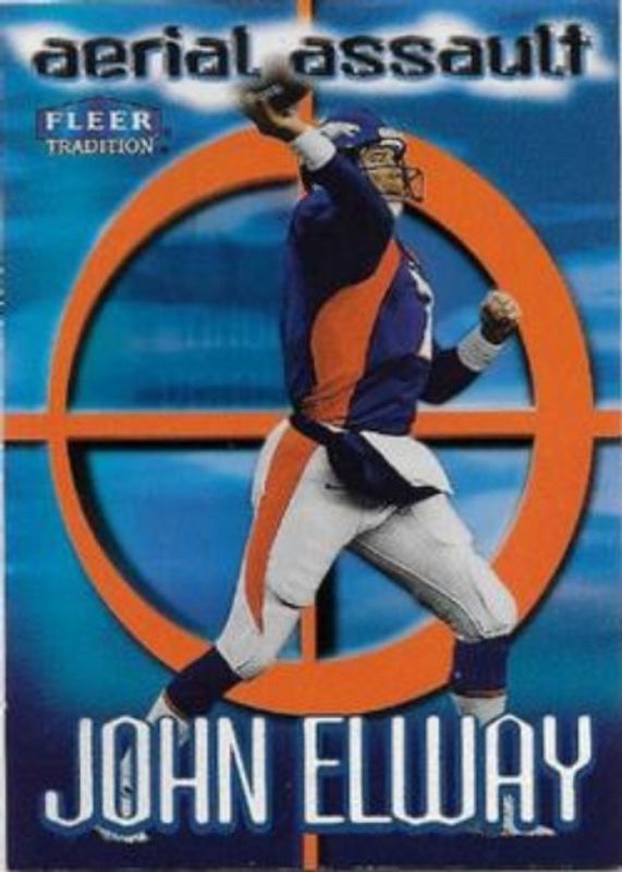 John Elway 1999 Fleer Tradition #6-AA Aerial Assault RAW