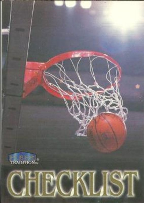 Checklist (NBA) 1998 Fleer Tradition #149 Base RAW