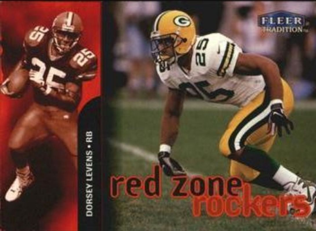 Dorsey Levens 1998 Fleer Tradition #7-RR Red Zone Rockers RAW
