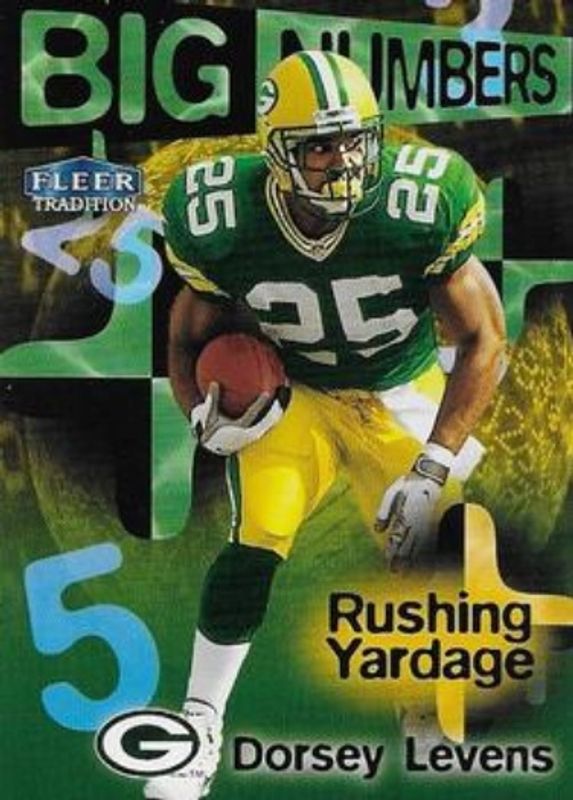 Dorsey Levens 1998 Fleer Tradition #8 Big Numbers Redemption RAW