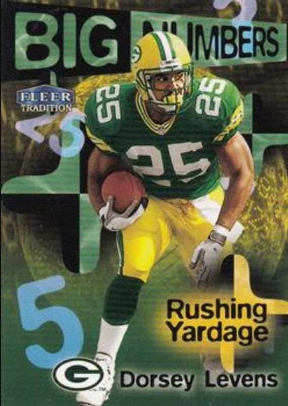 Dorsey Levens 1998 Fleer Tradition #6 Big Numbers Redemption RAW