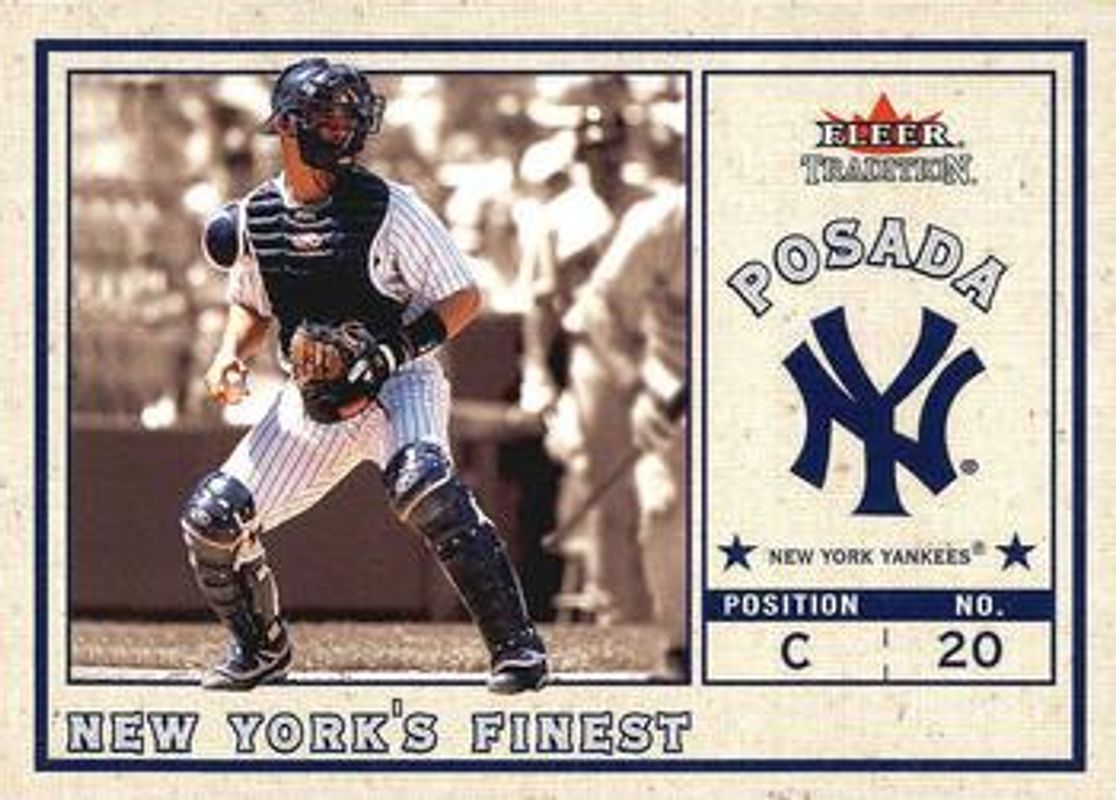 Jorge Posada 2002 Fleer Tradition Update #12-NYF New York's Finest RAW