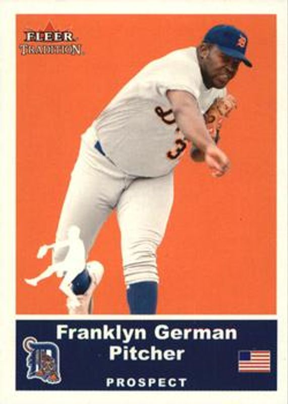 Franklyn German 2002 Fleer Tradition Update #U50 Base Rookie RAW