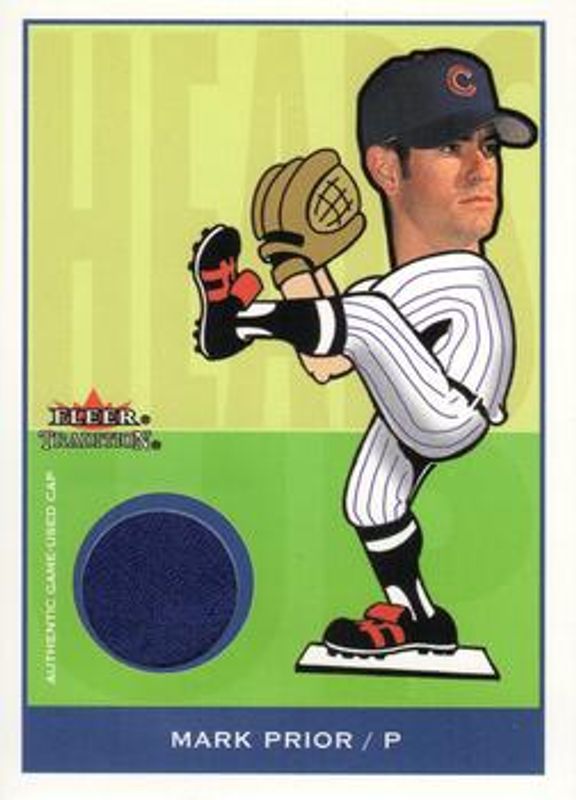 Mark Prior 2002 Fleer Tradition Update Heads Up - Game Used Caps RAW