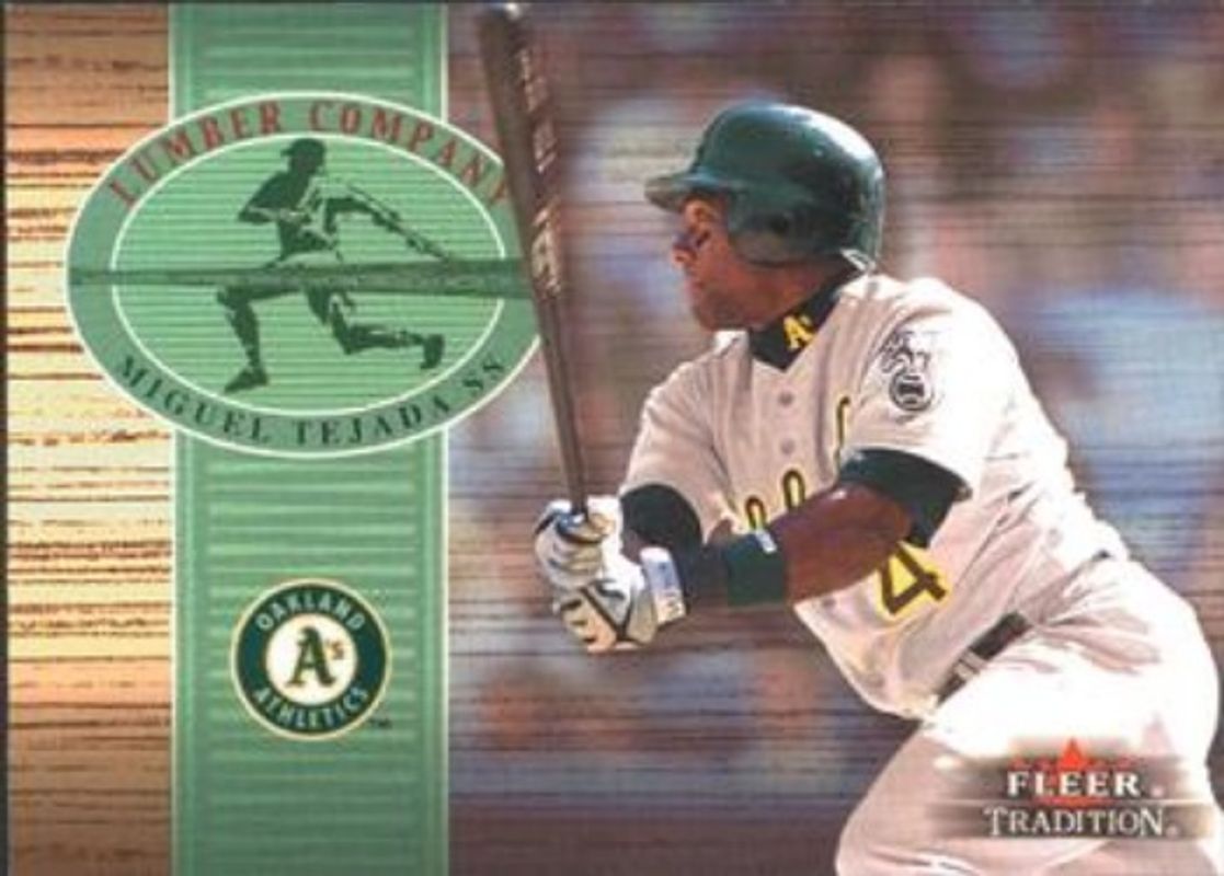 Miguel Tejada 2002 Fleer Tradition #9LC Lumber Company RAW