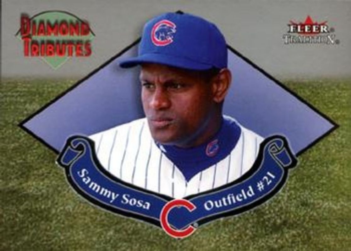 Sammy Sosa 2002 Fleer Tradition #6DT Diamond Tributes RAW