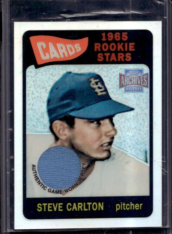 Steve Carlton 2001 Topps Archives Reserve #ARR15 Rookie Reprint Relics RAW