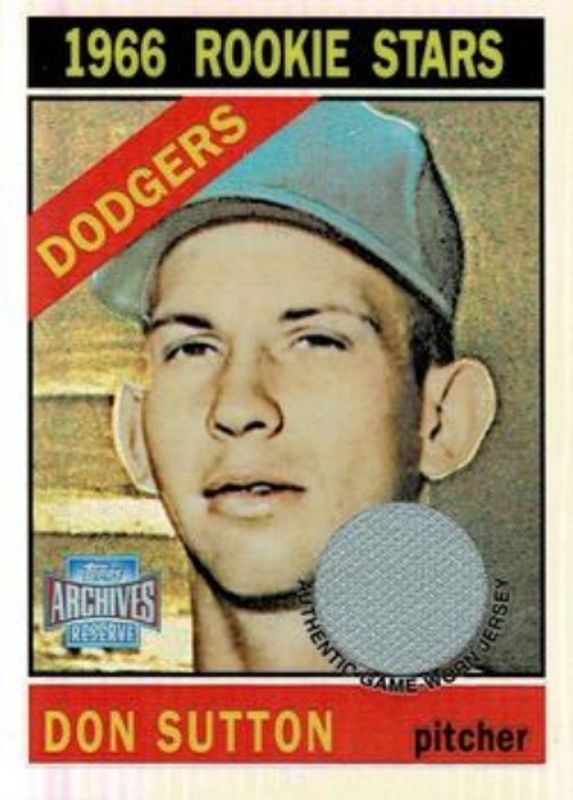 Don Sutton 2001 Topps Archives Reserve #ARR4 Rookie Reprint Relics RAW