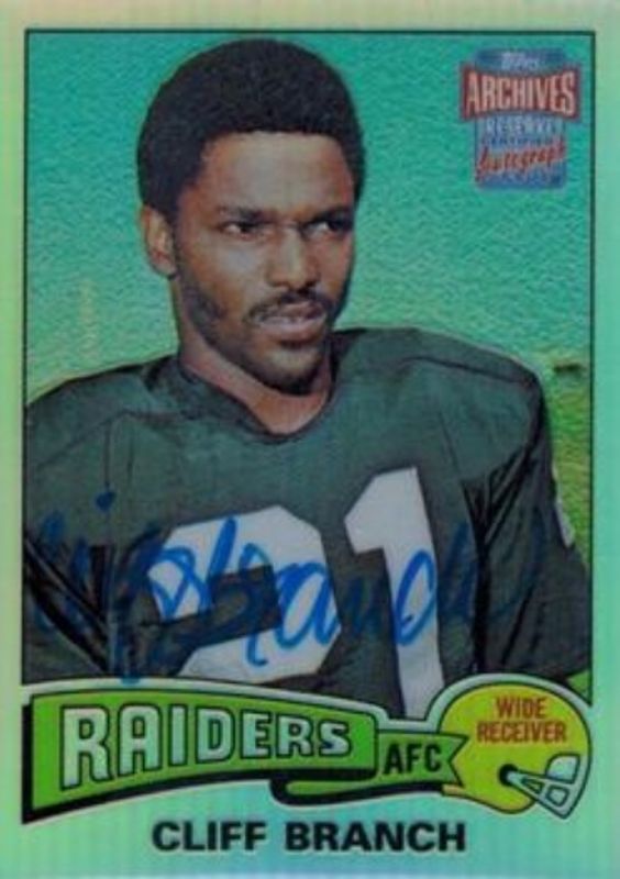 Cliff Branch 2001 Topps Archives Reserve #ARA-CB Rookie Reprint Autographs RAW