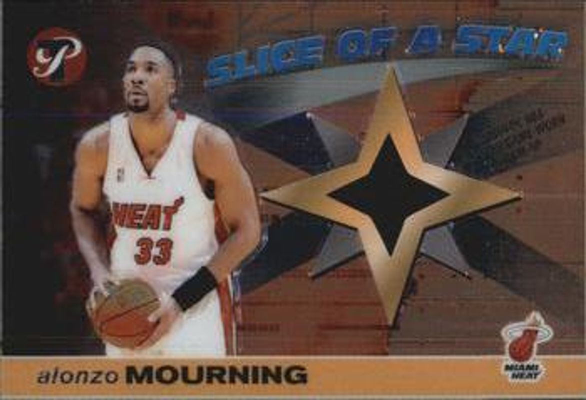 Alonzo Mourning 2001 Topps Pristine #S-AM Slice of a Star RAW