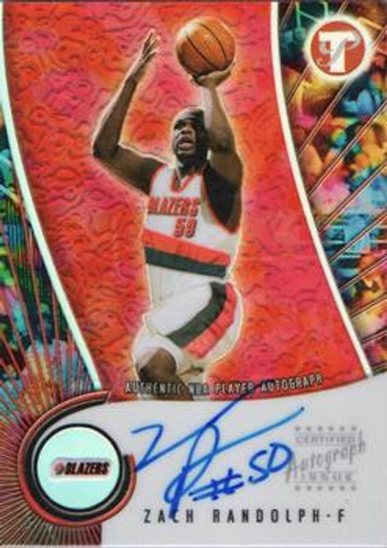 Zach Randolph 2001 Topps Pristine #A-ZR Autographs Rookie RAW