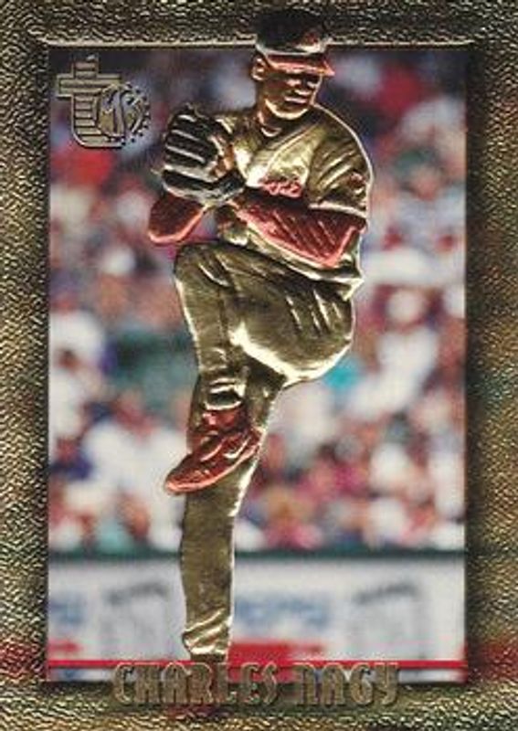 Charles Nagy 1995 Topps Embossed #67 Golden Idols RAW