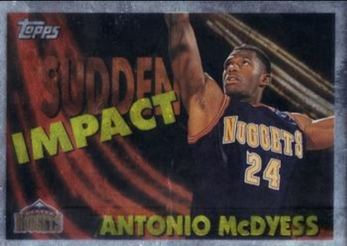 Antonio McDyess 1995 Topps #SI8 Sudden Impact Rookie RAW