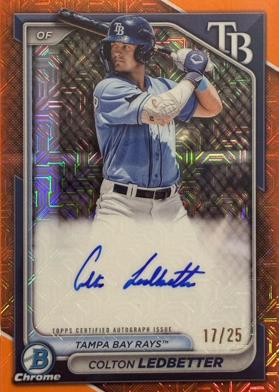 2024 Bowman Mega Box #BMA-CL Chrome Prospect Auto - Orange Refractor /25